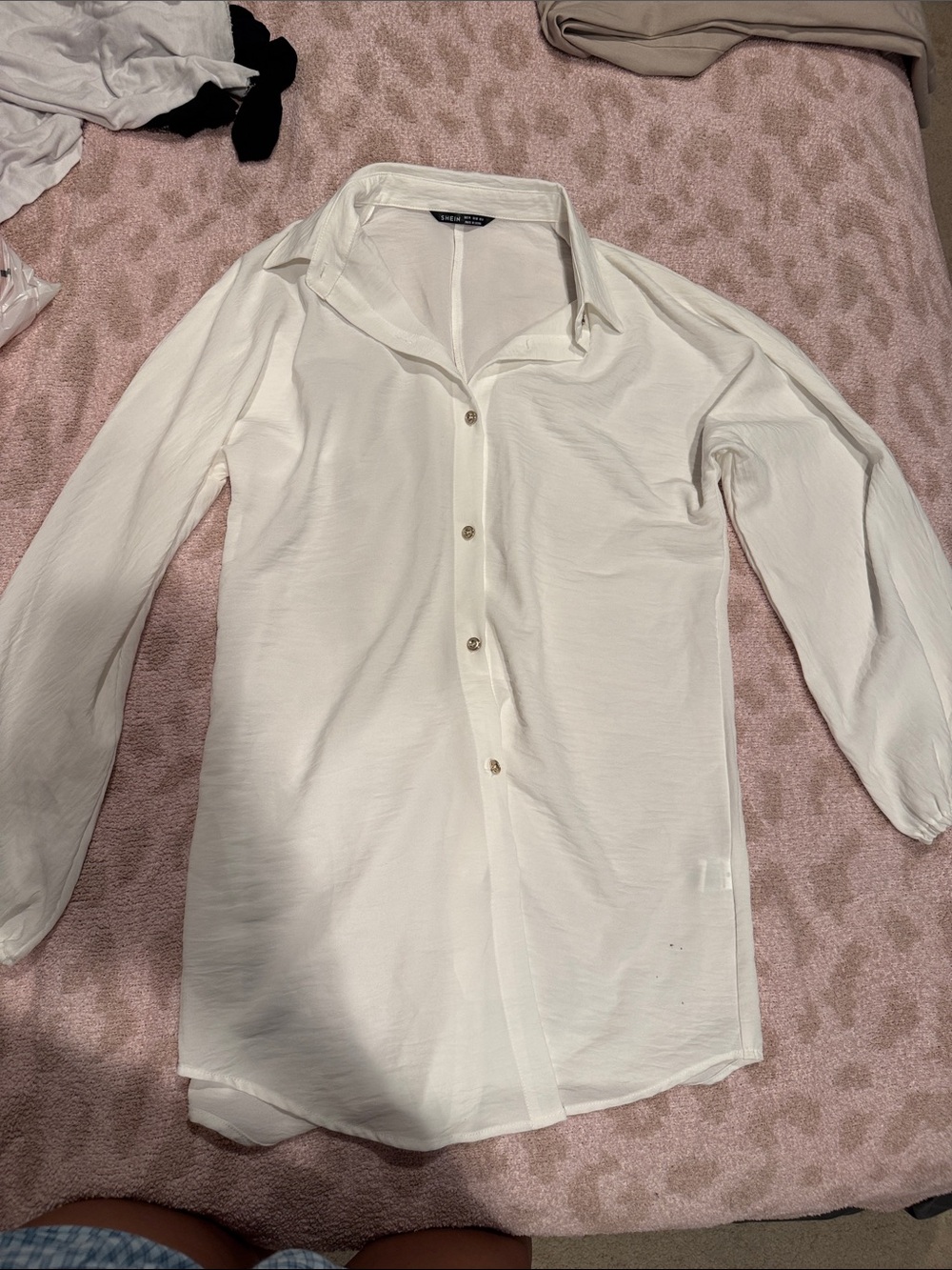 Women’s White Button-Up Shirt - Classic Lightweight Design